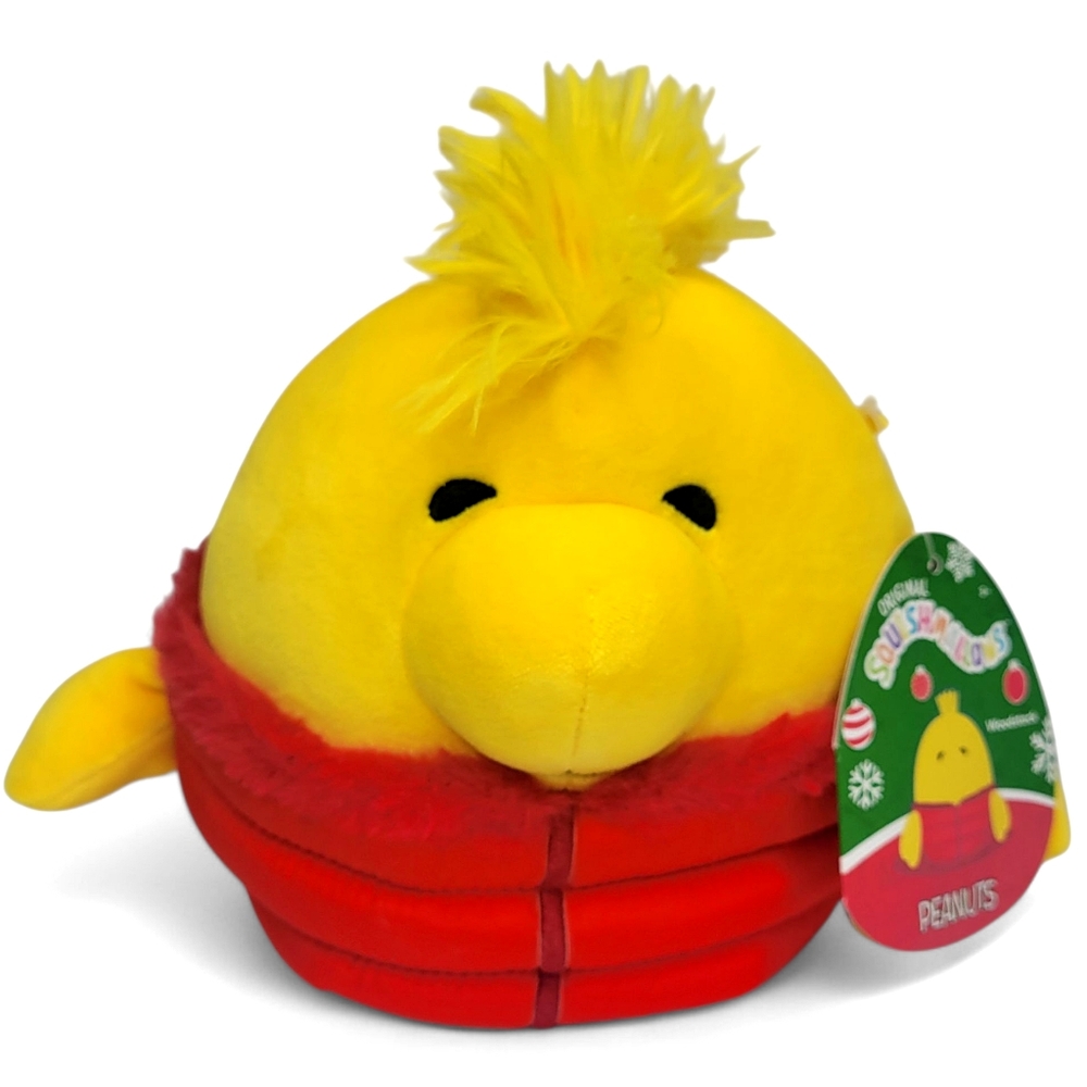 Woodstock Squishmallow Peanuts Character Jazwares Plush Toy Red Jacket Vest NWT